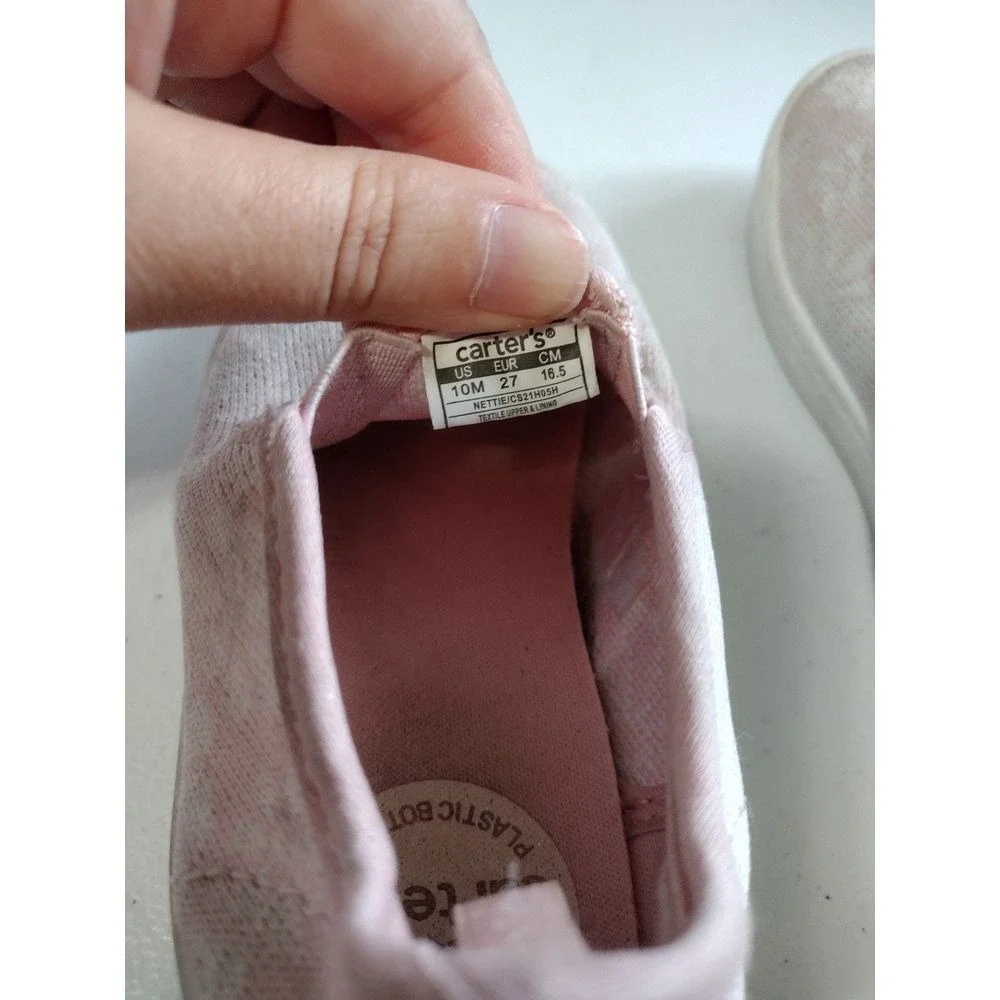 Carters Nettie Toddler Girls Pink Floral Slip On Sneakers Size‎ 10M
